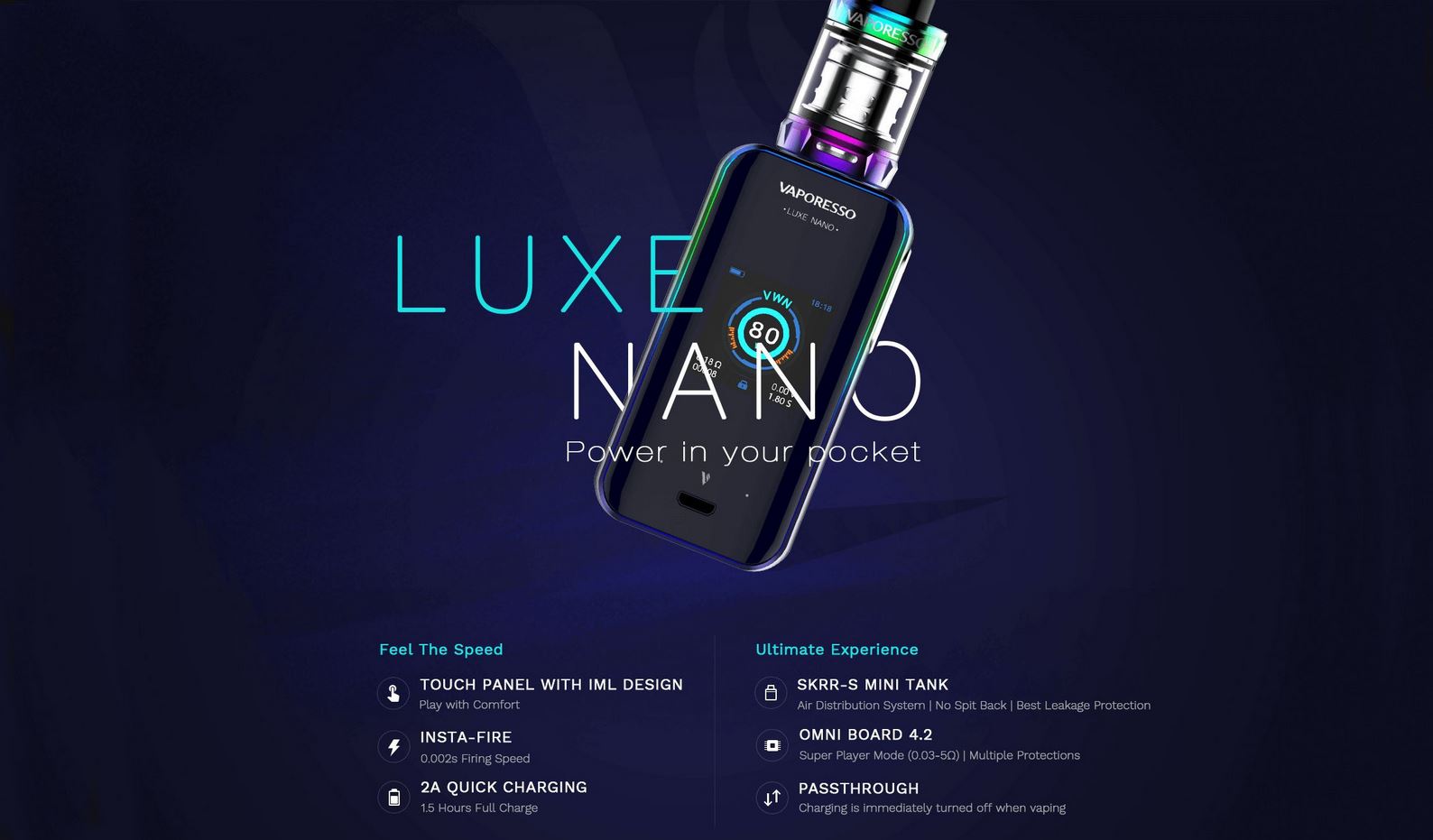 Luxe nano specifiche chipset banner